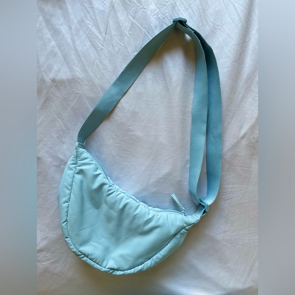 Light Blue Crossbody Nylon Bag